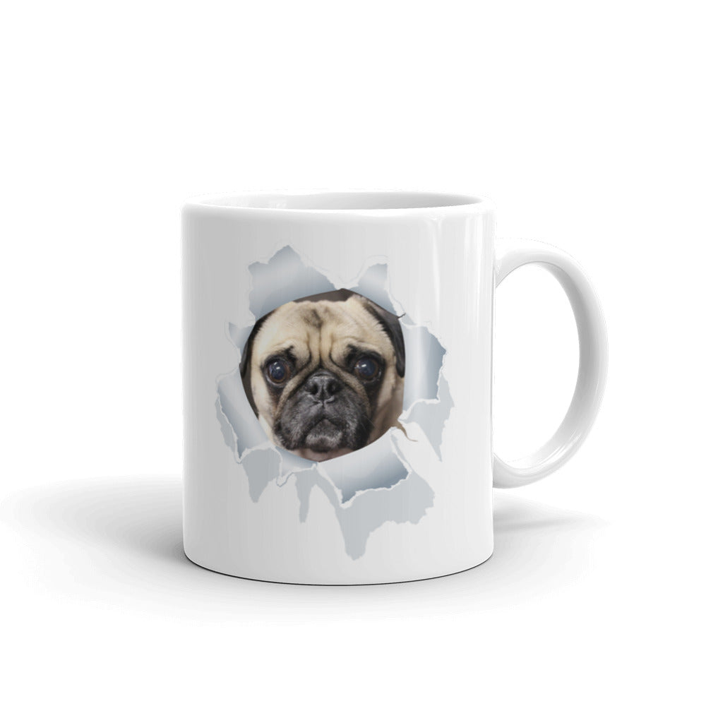 Pug Face Mug Pug Dog Owner Gifts Coffee Tea Ceramic Mug/Cup