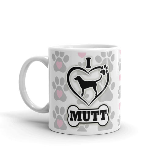 Mutt Dog Gifts Love Dog Paw Prints Dog Gifts Mixed Breed Coffee Mug