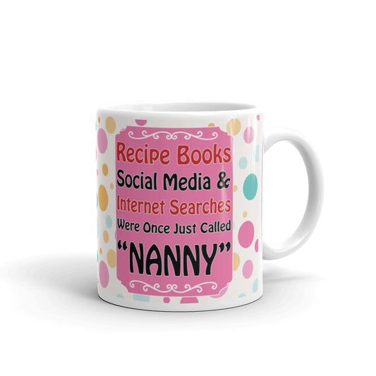 Gift For Grandma Recipe Books Social Media & Internet Searches Once Called Nanny Coffee Mug