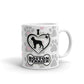 Boston Terrier Gifts Love Dog Paw Prints Dog Owner Gifts Dog Coffee Mug