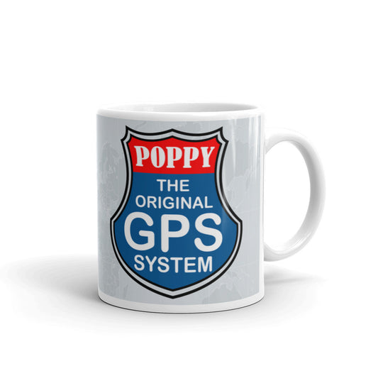 Grandpa Gifts Poppy The Original GPS System Funny Fathers Day Coffee Mug