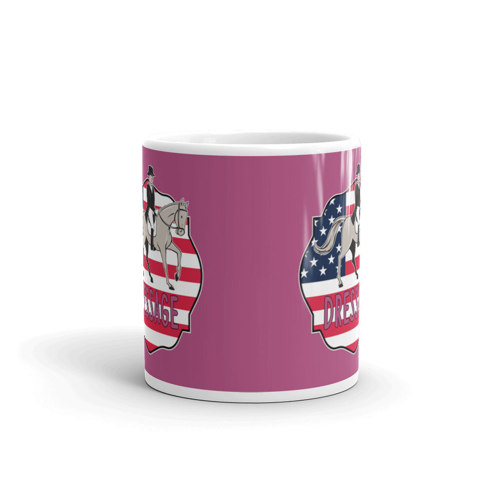 Horse Gifts Preppy American Pride Equestrian Dressage Coffee Mug