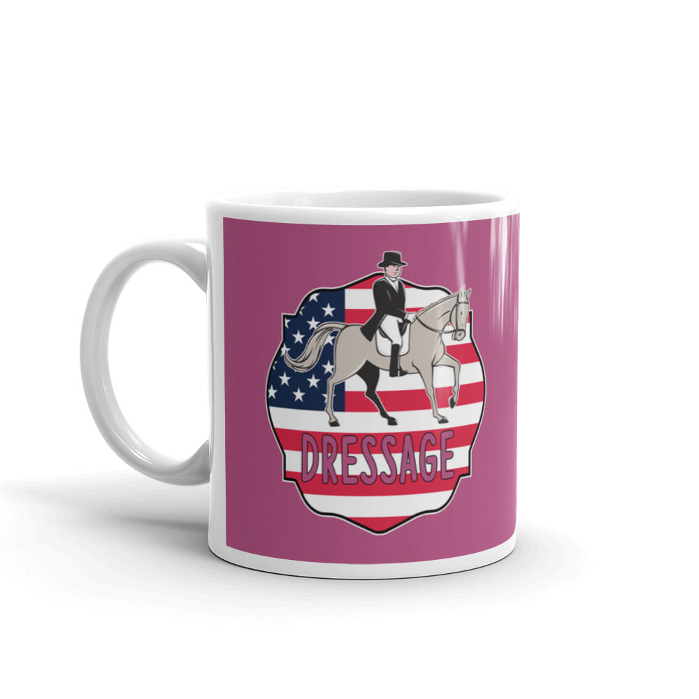 Horse Gifts Preppy American Pride Equestrian Dressage Coffee Mug