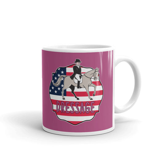 Horse Gifts Preppy American Pride Equestrian Dressage Coffee Mug