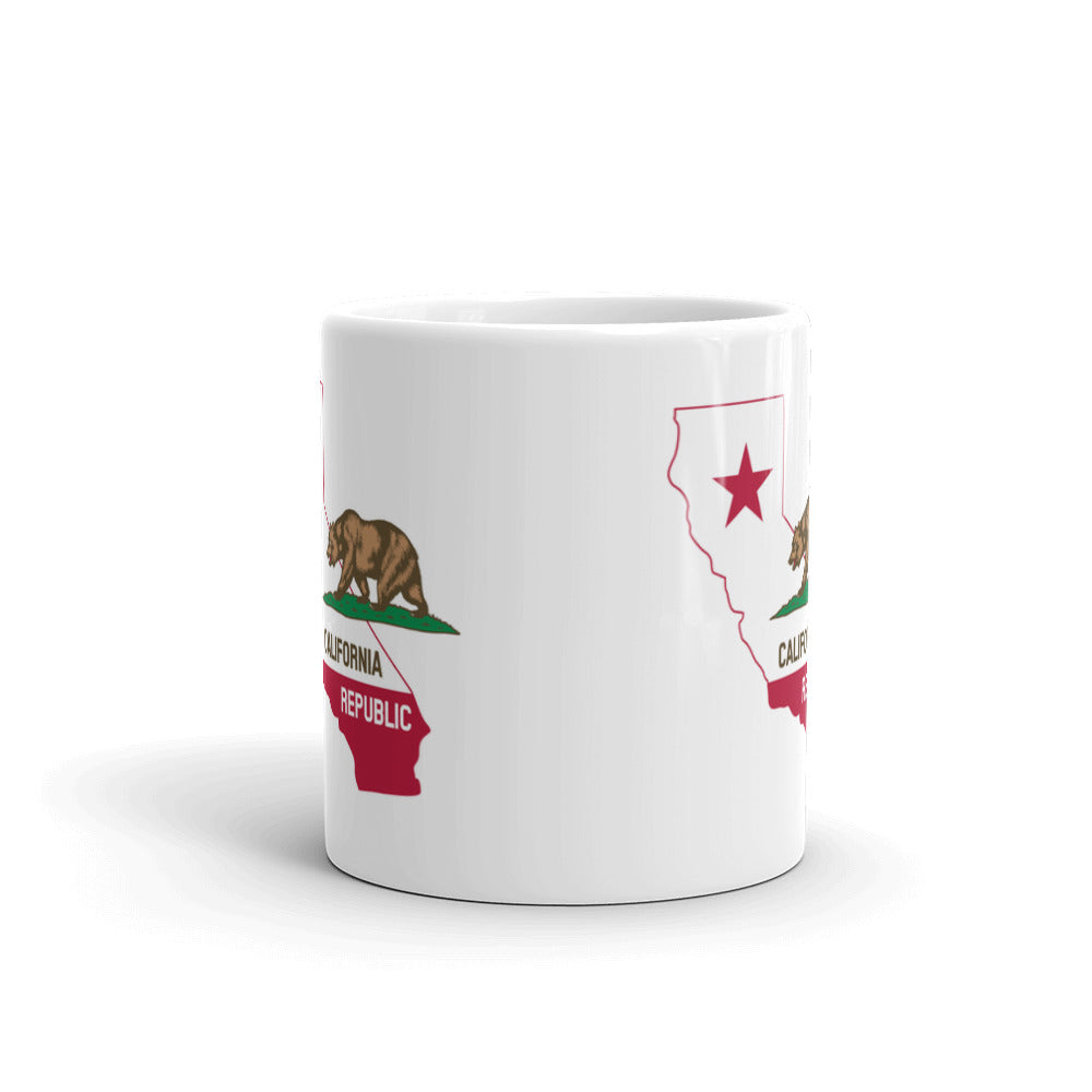 California Republic Map of US Golden State Coffee Mug