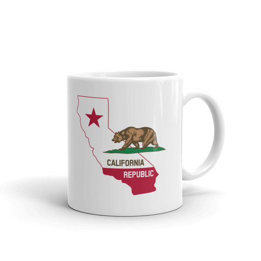 California Republic Map of US Golden State Coffee Mug