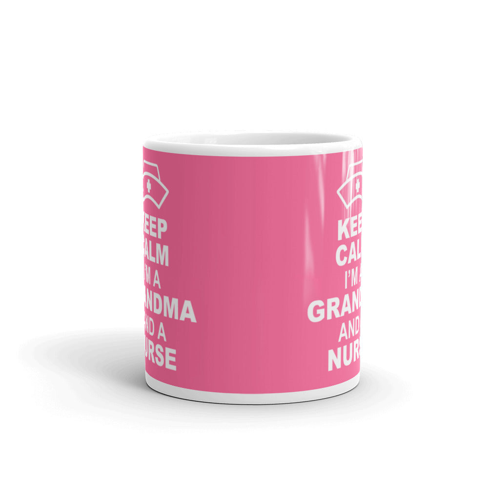 Nurse Gifts Keep Calm I'm a Grandma And A Nurse Coffee Mug