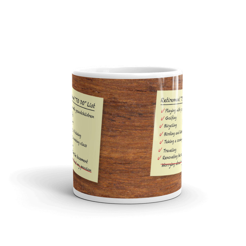 Retirement Gifts for Men Retirement To Do List Coffee Mug