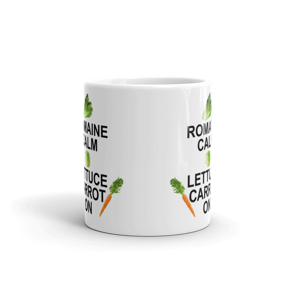Cooking Gifts Romain Calm Lettuce Carrot On Keep Calm Vegan Coffee Mug