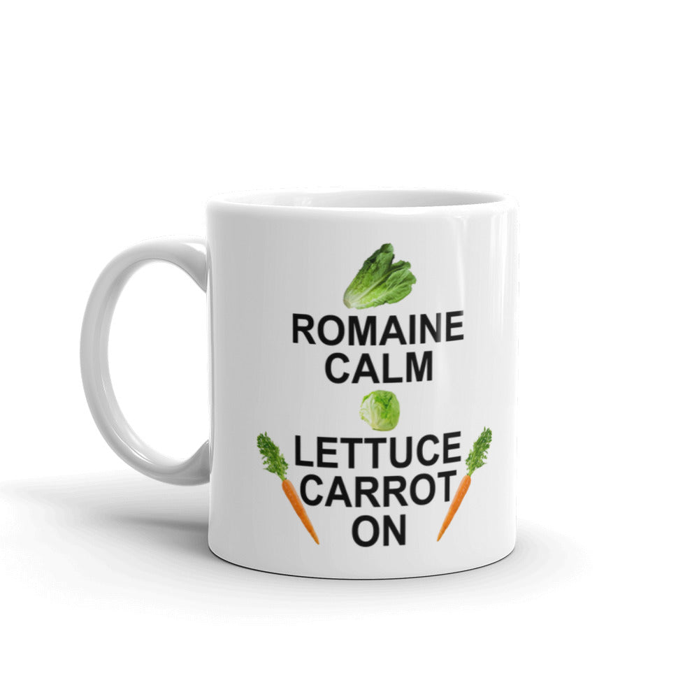 Cooking Gifts Romain Calm Lettuce Carrot On Keep Calm Vegan Coffee Mug