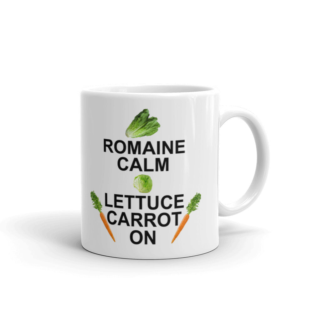 Cooking Gifts Romain Calm Lettuce Carrot On Keep Calm Vegan Coffee Mug
