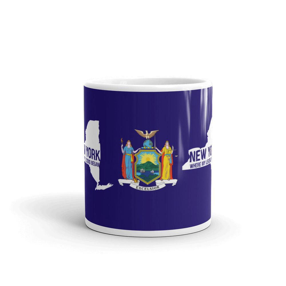 New York Empire State Where my Legend Began NYC Big Apple Coffee Mug