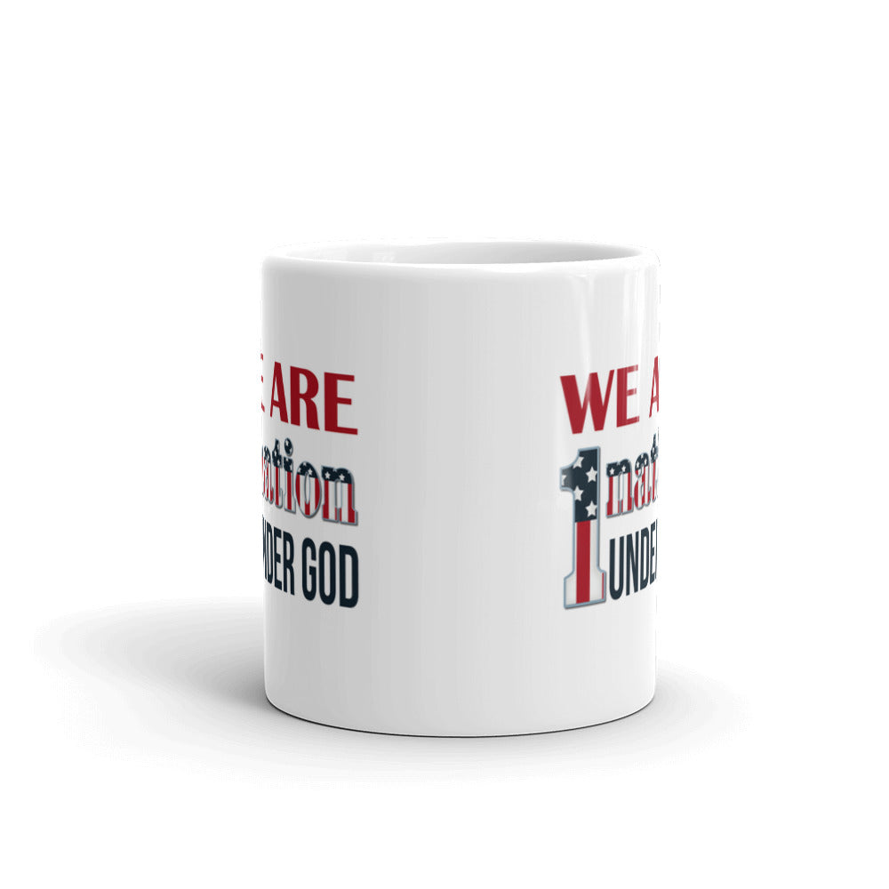 We Are One Nation Under God Cross Religious Coffee Mug