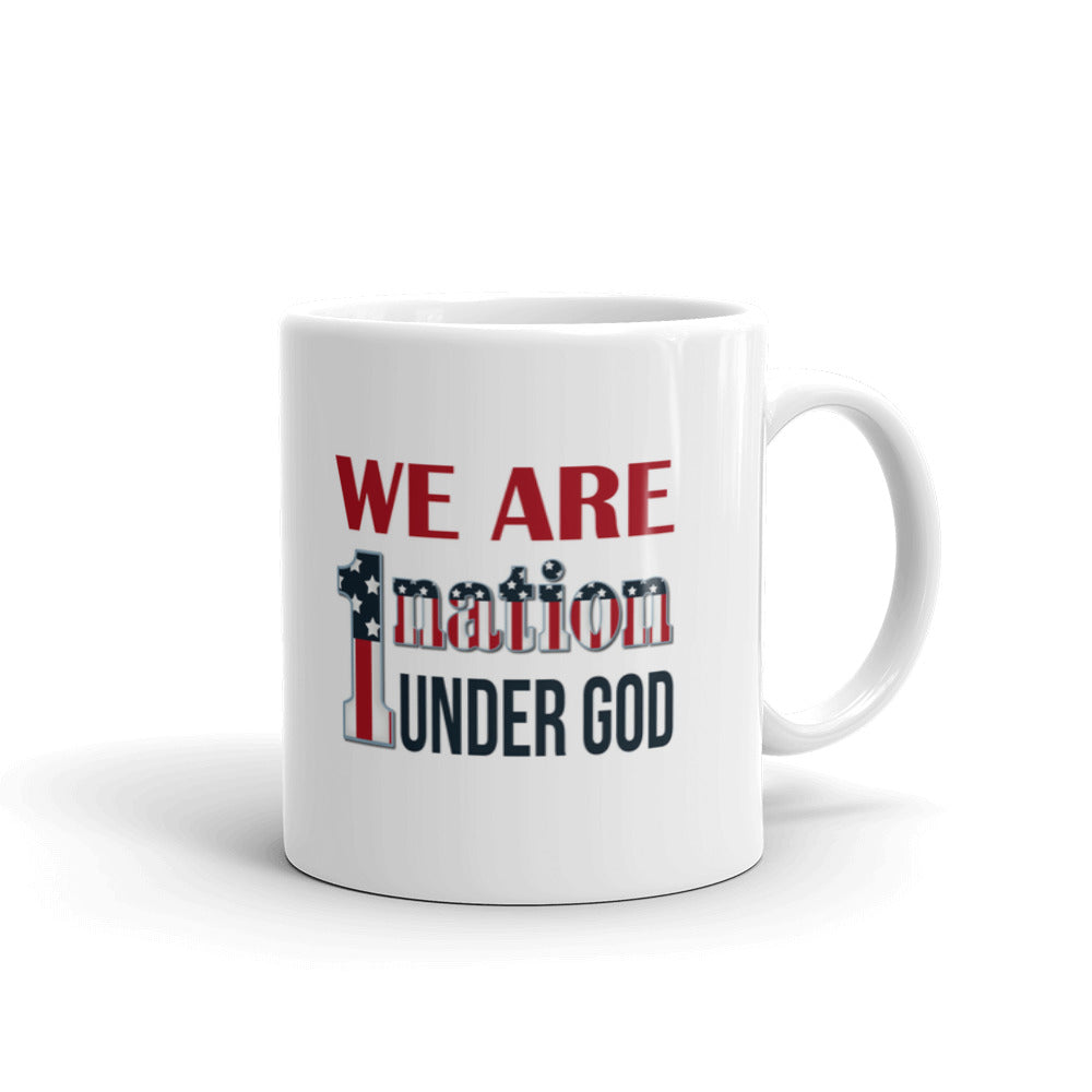 We Are One Nation Under God Cross Religious Coffee Mug