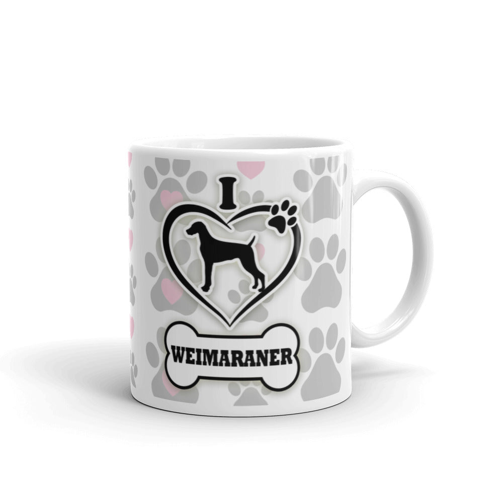 Weimaraner Gifts Love Dog Paw Prints Dog Gifts Dog Owners Coffee Mug