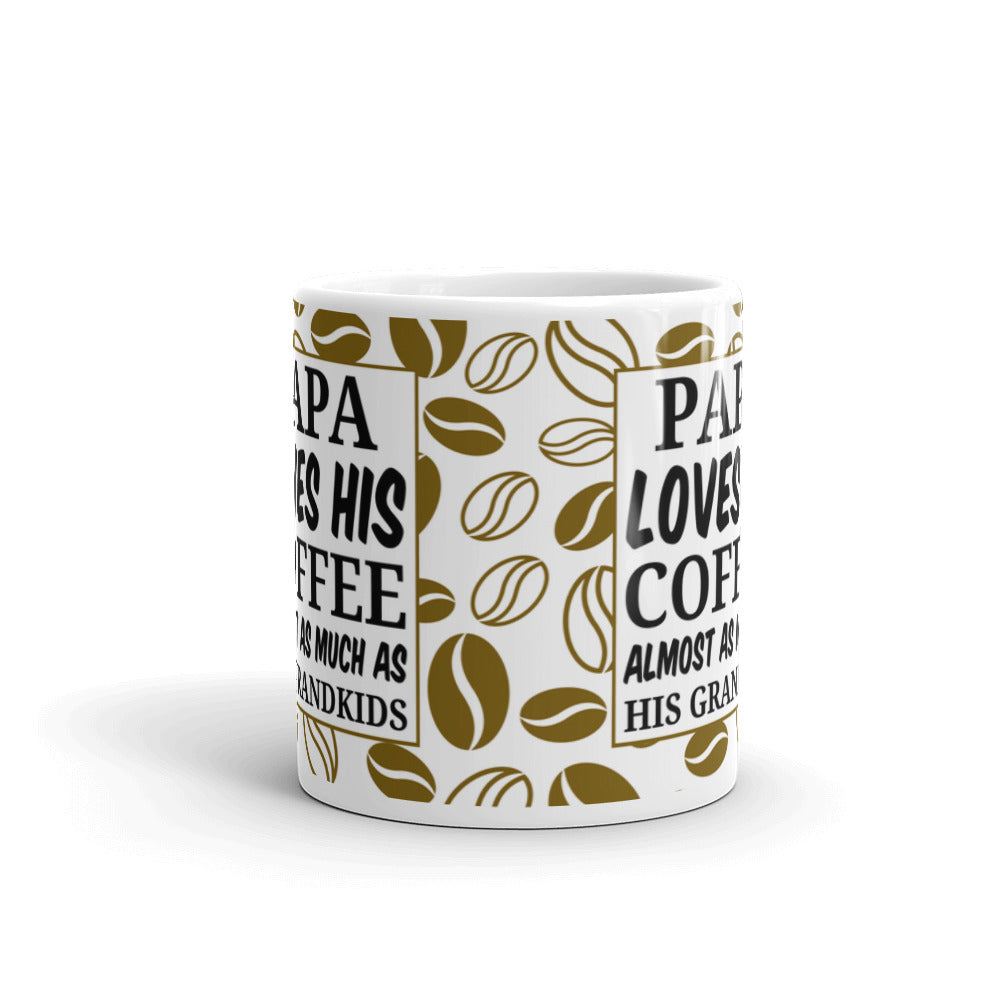 Gifts for Grandpa Papa Loves Coffee and Grandkids Coffee Mug