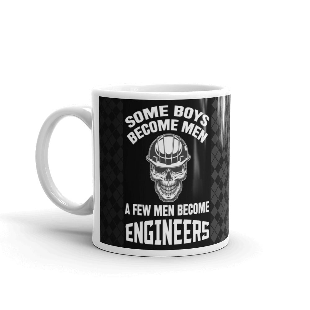 Some Boys Become Men A Few Men Become Engineers Dad Coffee Mug