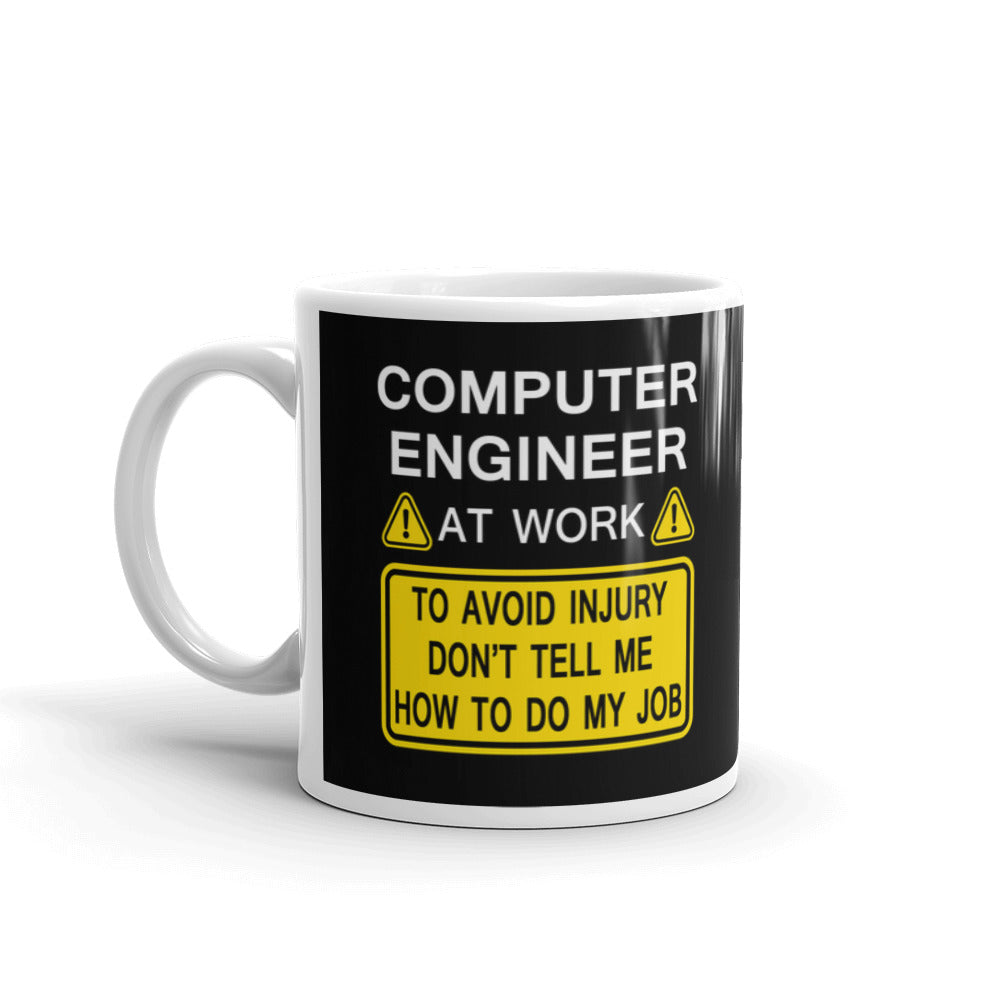 Computer Engineer At Work To Avoid Injury Coffee Mug
