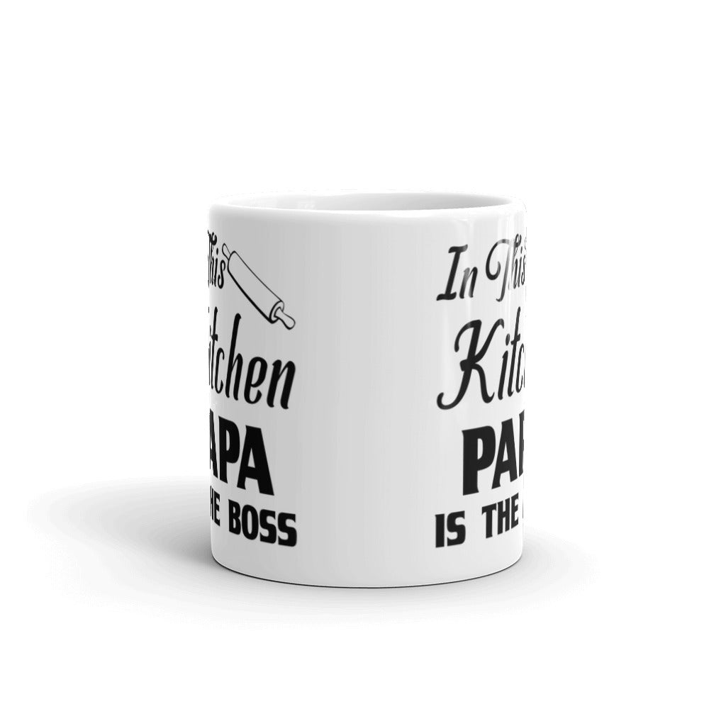 In This Kitchen Papa Is The Boss Gifts Coffee Mug