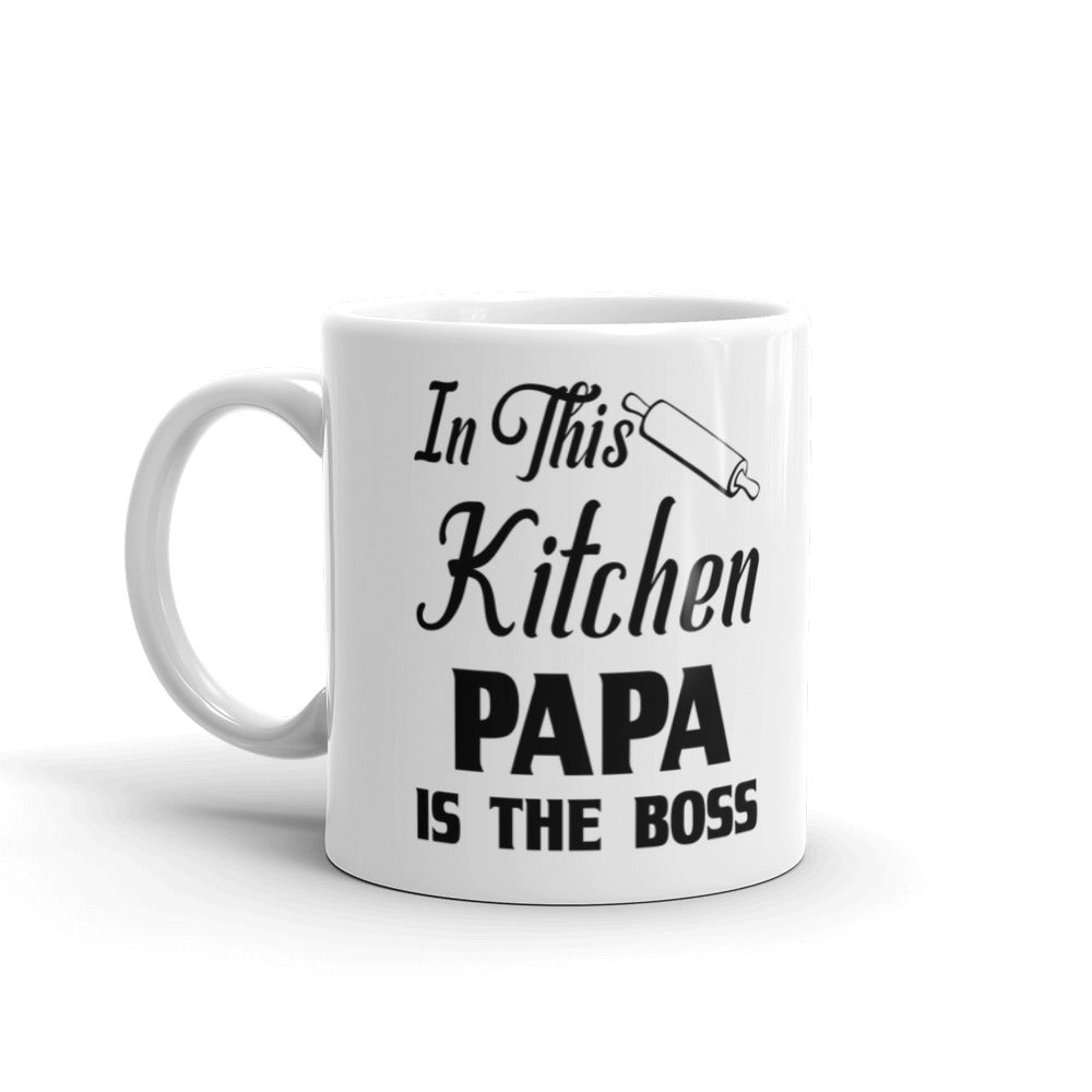 In This Kitchen Papa Is The Boss Gifts Coffee Mug