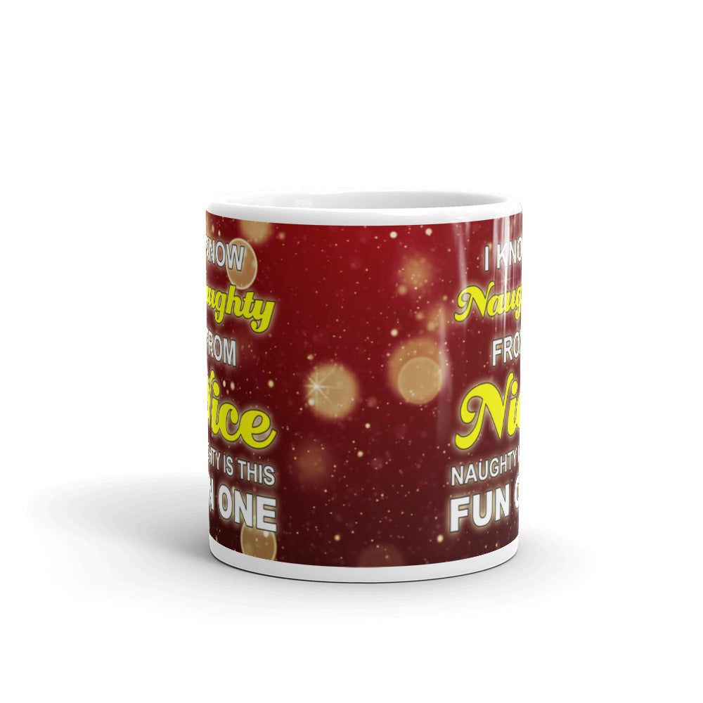 I Know Naughty From Nice Christmas Secret Santa Gift Coffee Mug