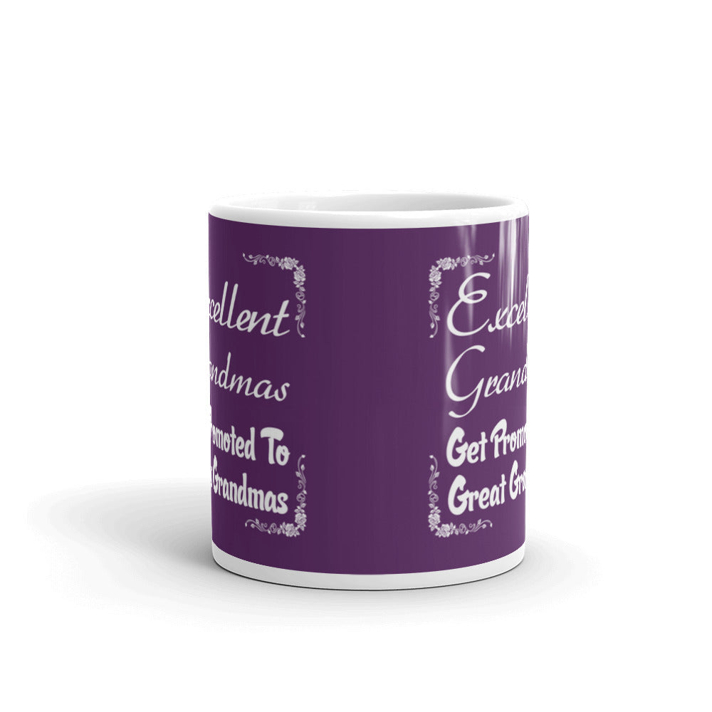 Excellent Grandmas Get Promoted Great Grandma's Coffee Ceramic Mug