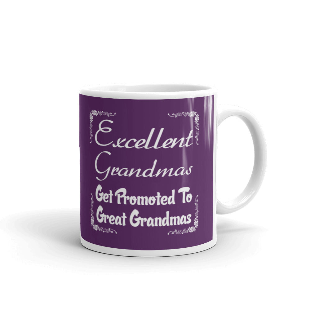 Excellent Grandmas Get Promoted Great Grandma's Coffee Ceramic Mug