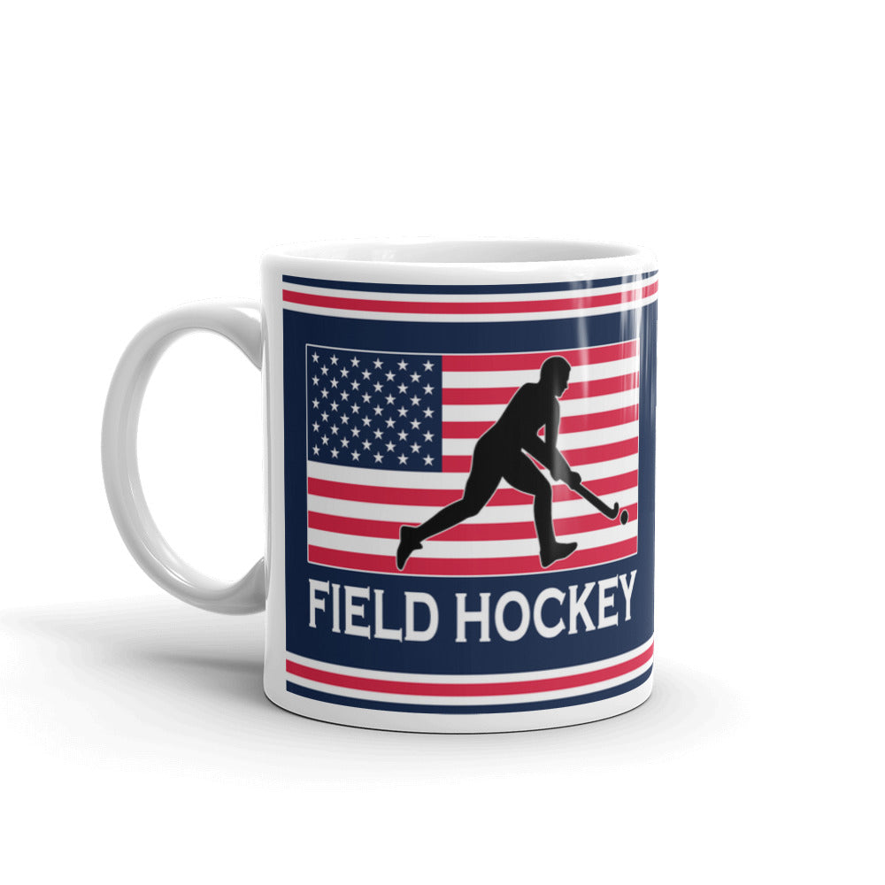 Field Hockey American Pride Field Hockey Gift Coffee Ceramic Mug
