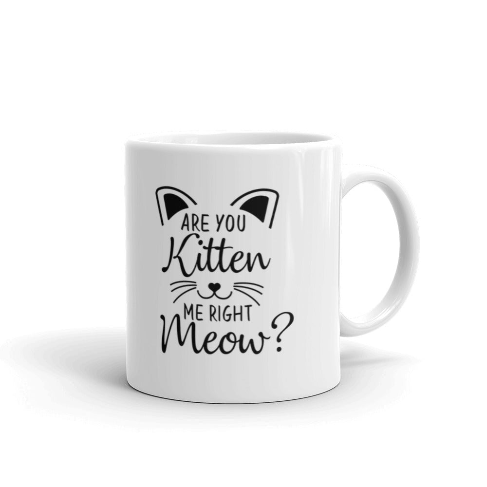 Are You Kitten Me Right Meow Coffee Ceramic Mug