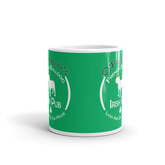 O'Frenchy's French Bulldog Irish Pub Dog Gift Coffee Ceramic Mug