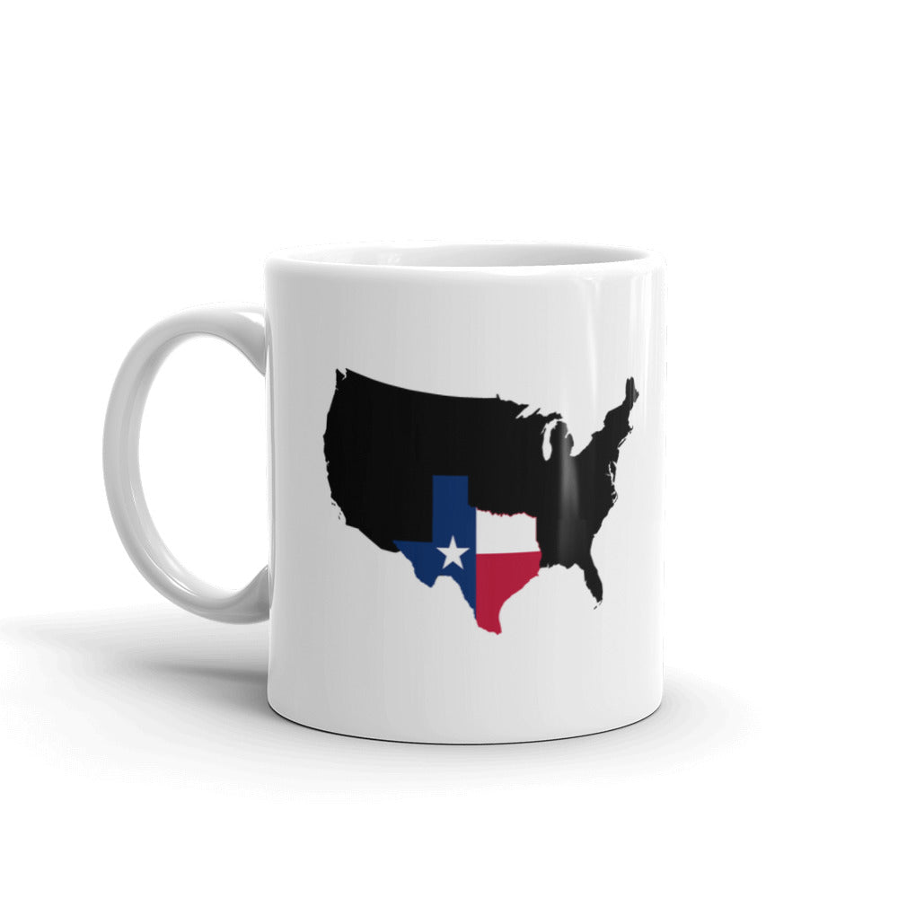 State Pride Texas Longhorn State Map of USA Gift Coffee Ceramic Mug