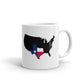 State Pride Texas Longhorn State Map of USA Gift Coffee Ceramic Mug