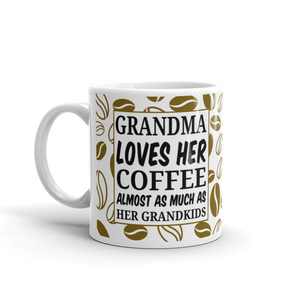 Grandma Loves Her Coffee As Much As Grandkids Gift Coffee Ceramic Mug