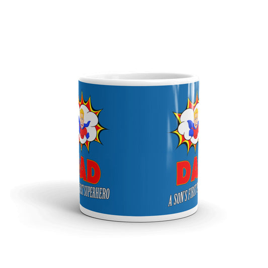 Dad A Son's First Superhero Gift For Friend Dad Coffee Tea Ceramic Mug/Cup