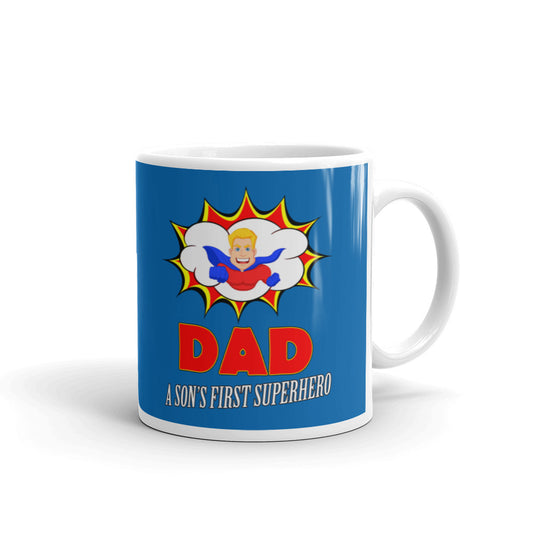 Dad A Son's First Superhero Gift For Friend Dad Coffee Tea Ceramic Mug/Cup
