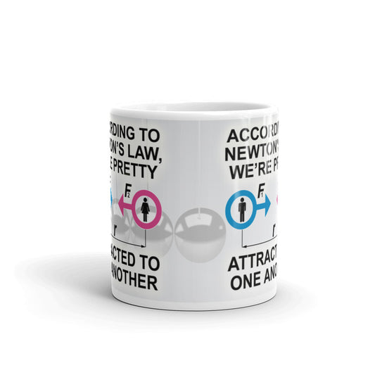 According To Newton's Law We're Pretty Funny Gift Mug Coffee Tea Ceramic Mug/Cup