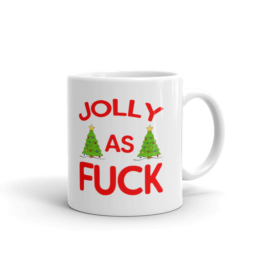 Jolly As Fuck Merry Christmas Funny Gift Mug Coffee Tea Ceramic Mug/Cup