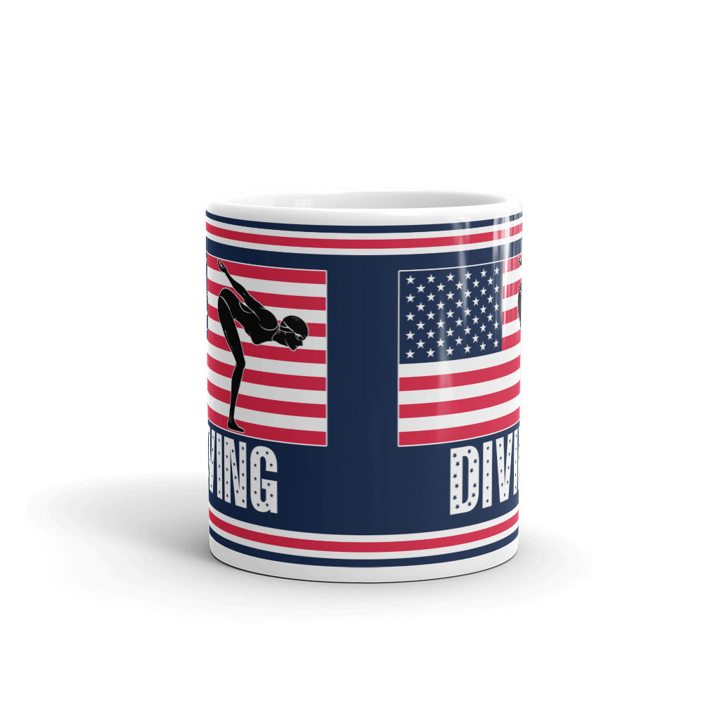 Diving Accessories American Pride Diver Gift Coffee Ceramic Mug/Cup