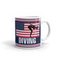 Diving Accessories American Pride Diver Gift Coffee Ceramic Mug/Cup