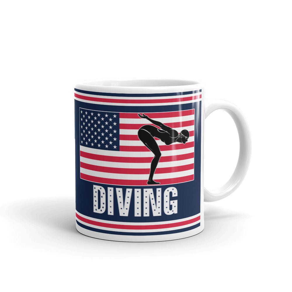 Diving Accessories American Pride Diver Gift Coffee Ceramic Mug/Cup
