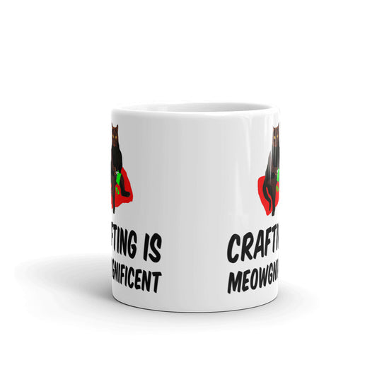Crafting Is Meowgnificent Cat Lovers Gift Coffee Ceramic Mug/Cup