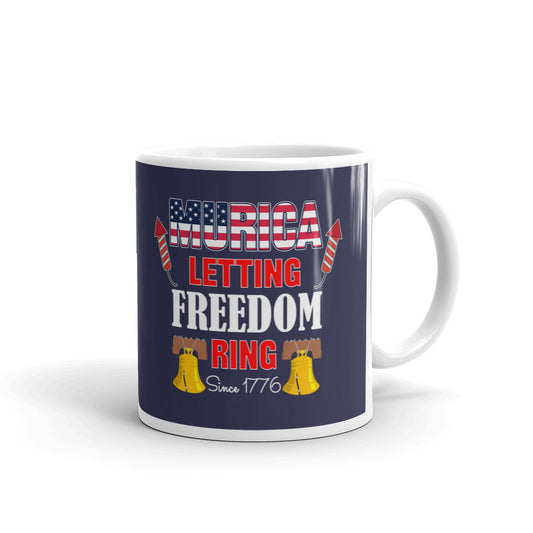 Murica Letting Freedom Ring Since 1776 Gift Coffee Ceramic Mug/Cup