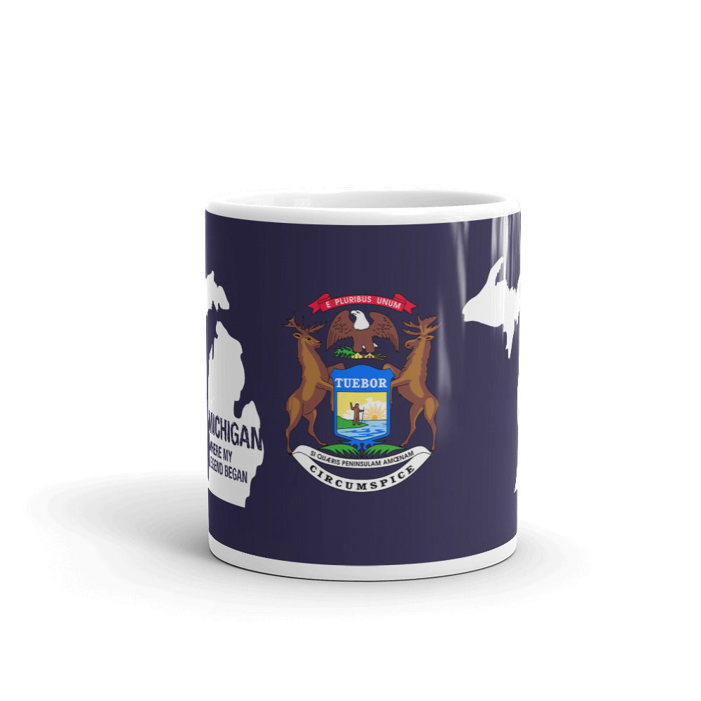 Michigan Great State Where Legend Began Patriot Gift Coffee Ceramic Mug/Cup