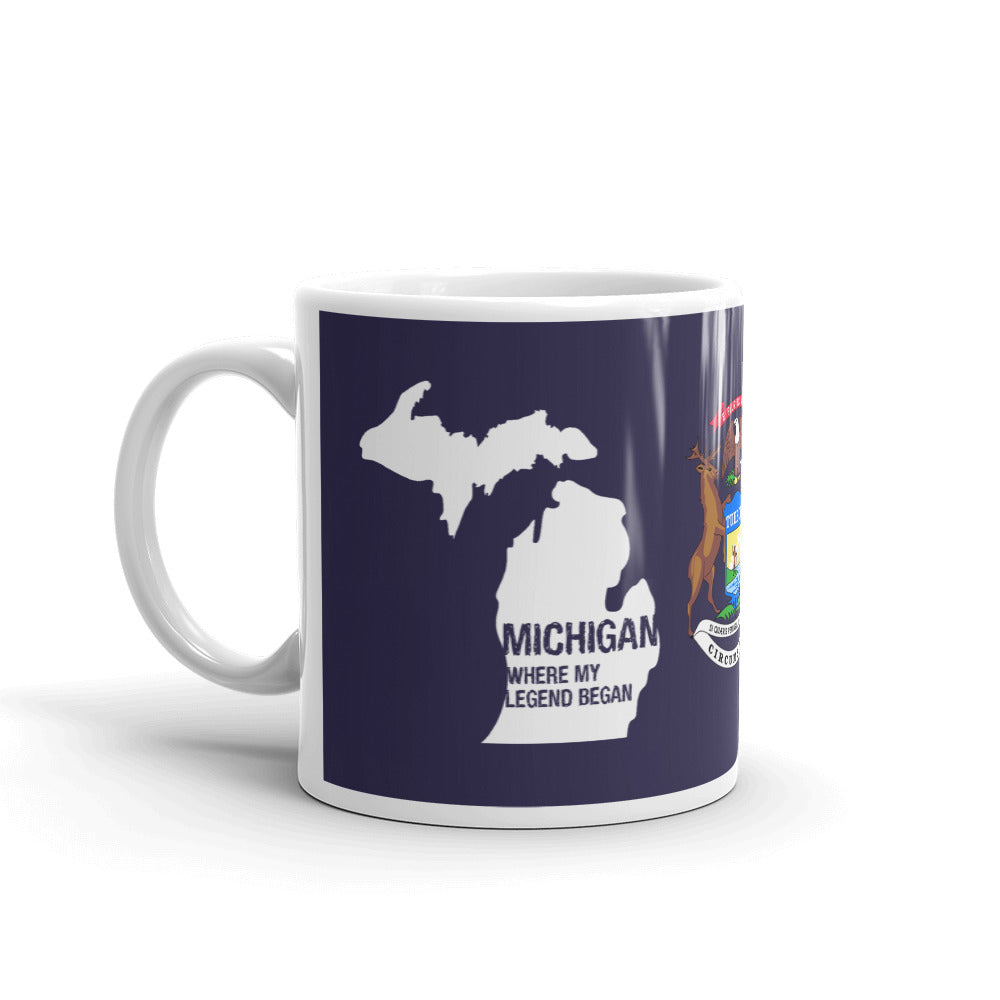 Michigan Great State Where Legend Began Patriot Gift Coffee Ceramic Mug/Cup