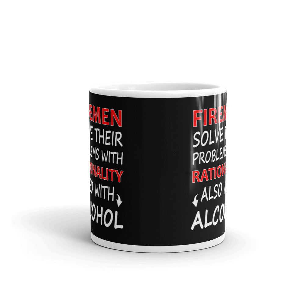 Firemen Solve Their Problems With Rationality Firemen Gift Coffee Ceramic Mug/Cup