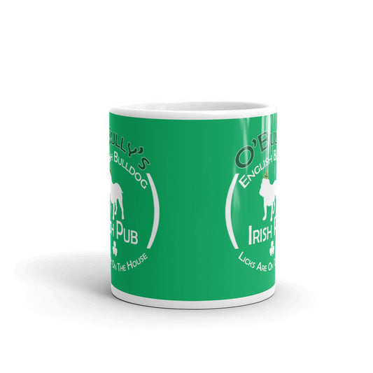 O'Bully's English Bulldog Irish Pub Cup Licks Gift Coffee Ceramic Mug/Cup