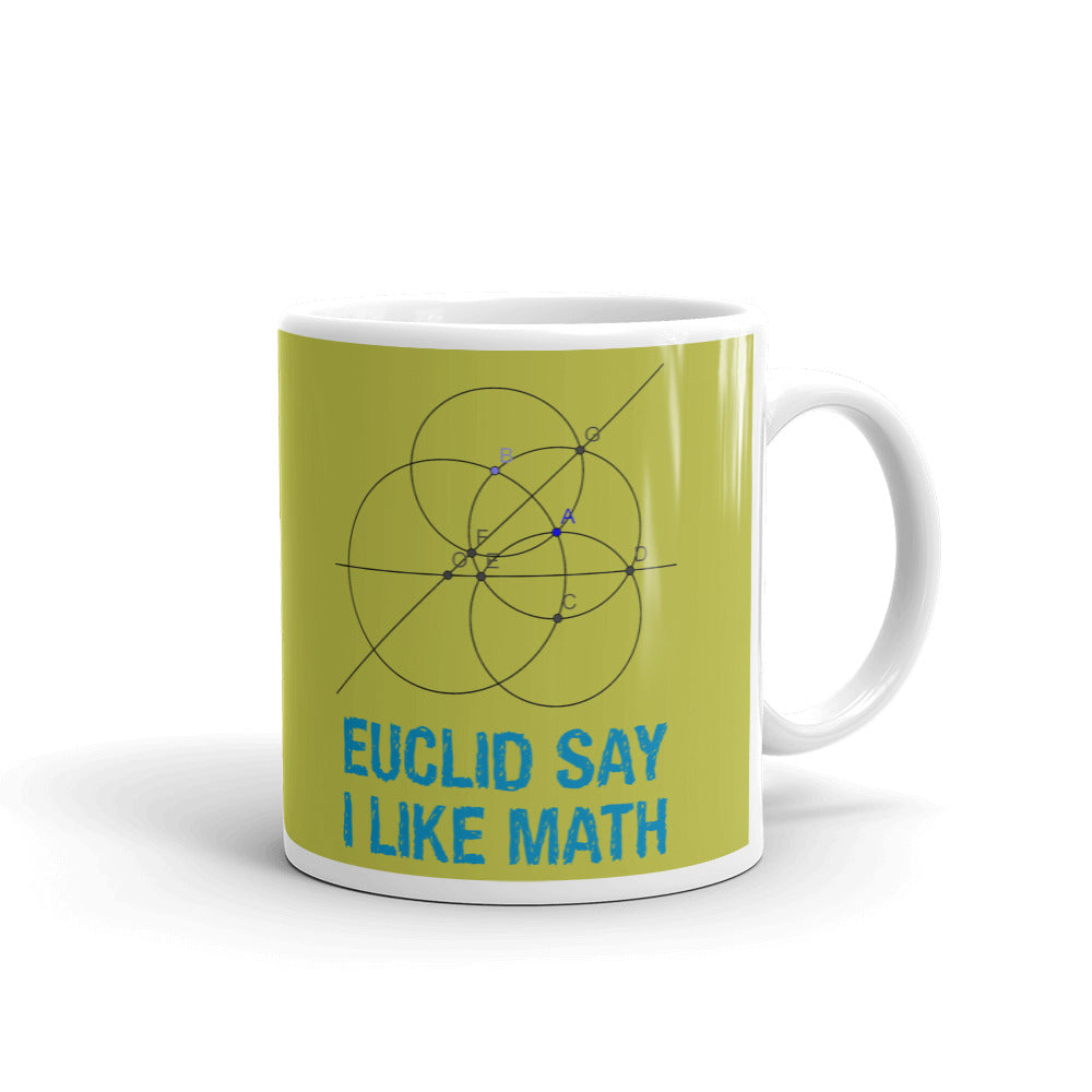 Euclid Say I Like Math Geometry Gift Coffee Ceramic Pink Mug/Cup