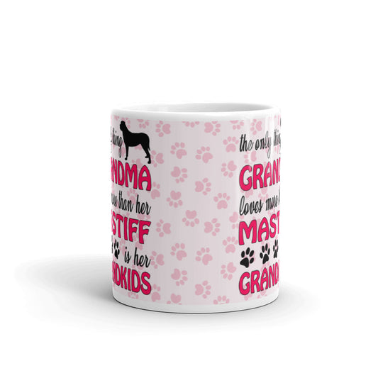 The Only Thing Grandma Her Mastiff Her Grandkids Gift Coffee Ceramic Mug/Cup
