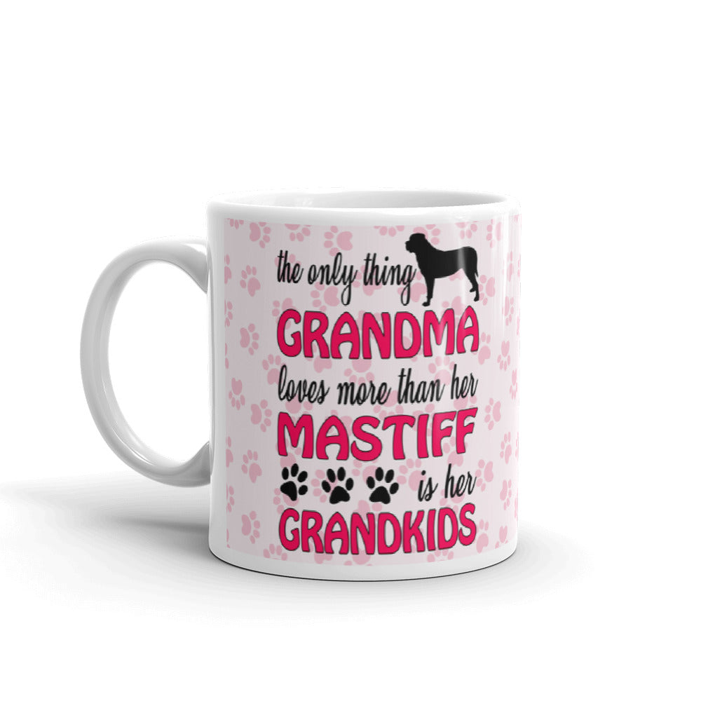 The Only Thing Grandma Her Mastiff Her Grandkids Gift Coffee Ceramic Mug/Cup