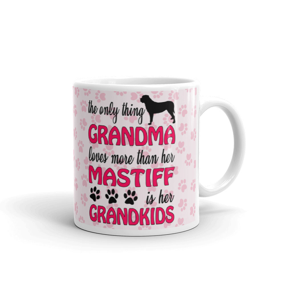 The Only Thing Grandma Her Mastiff Her Grandkids Gift Coffee Ceramic Mug/Cup